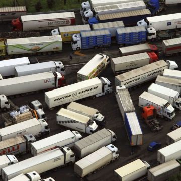 TRUCK DRIVERS STRIKE IN BRAZIL.